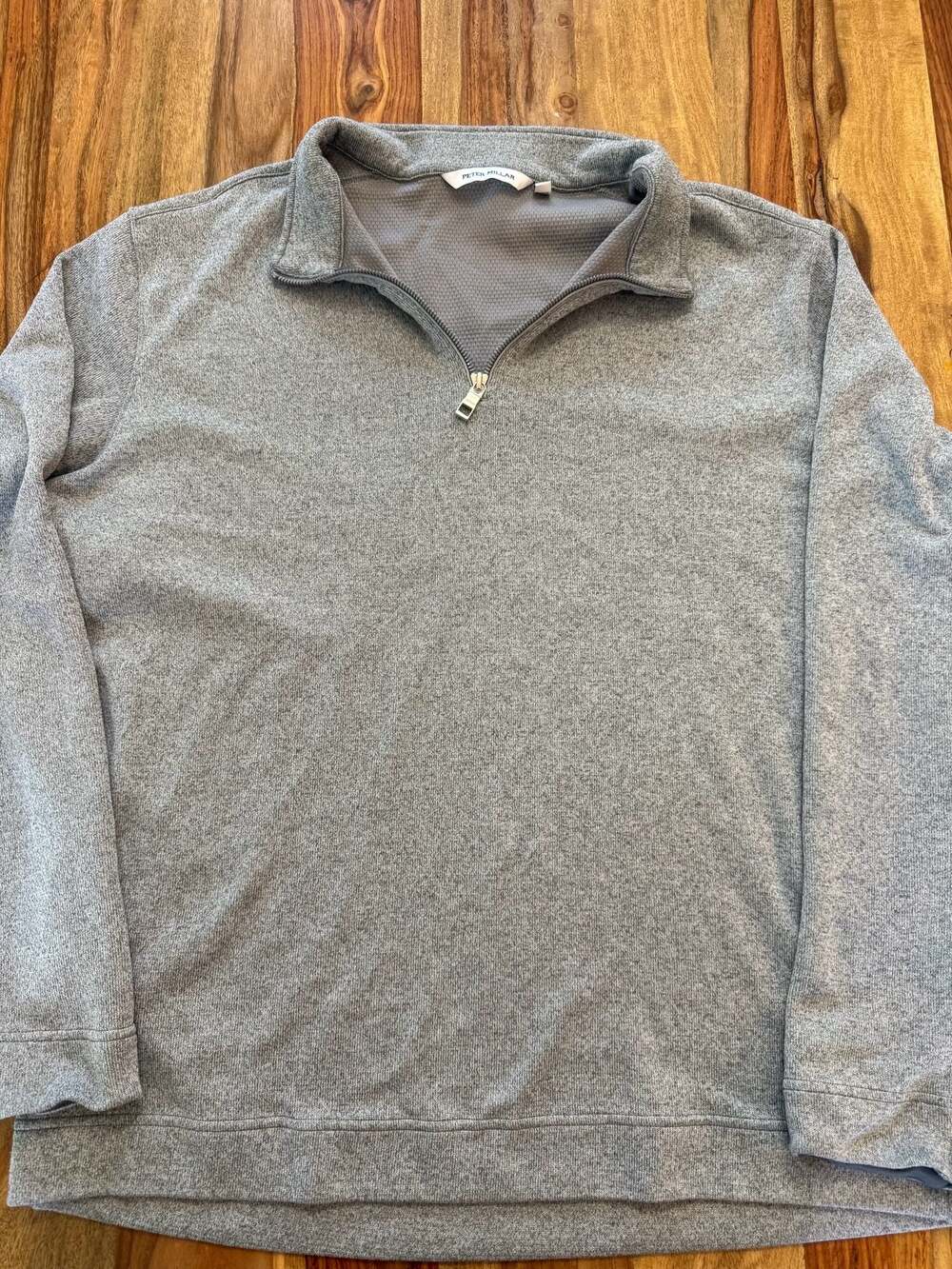 Peter Millar Men's Grey Quarter-Zip Performance Pullover Sweater XXL